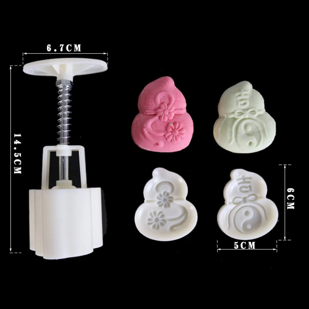 Mooncake плесень цветок середины осени фестиваль Ручной пресс луна торт резак формы набор июля#10