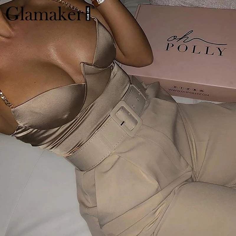 Glamaker с открытой спиной цепная гирлянда вырезами боди для женщин черный высокой