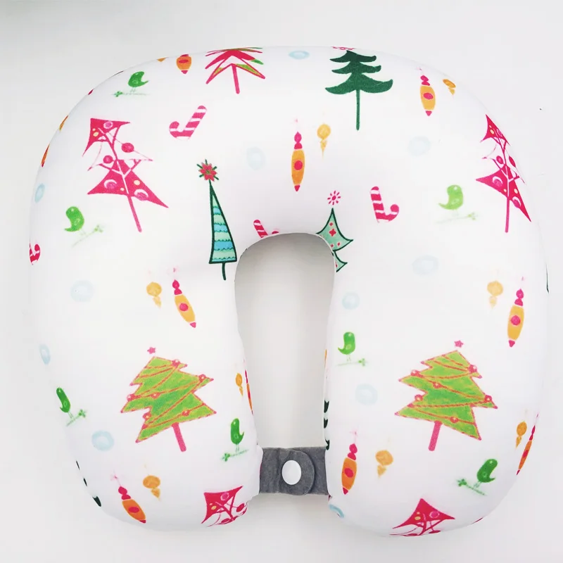 

Happy New Year Gift Christmas Tree Travel U-Pillow 2019 Microbeads U Shape Neck Pillow Xmas Gifts for Women and Children