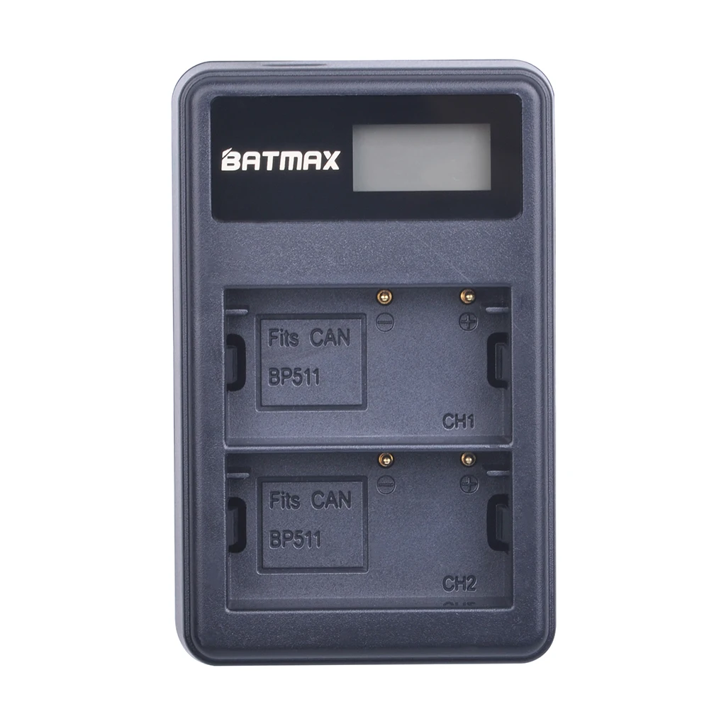 Аккумуляторная батарея Batmax с двумя USB портами и ЖК дисплеем для Canon EOS 40D 30D 20D 5D G6 G5 G3