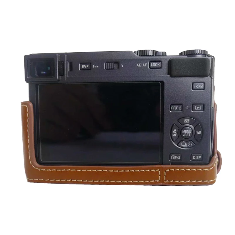 Из искусственной кожи чехол половина средства ухода за кожей база для Panasonic TZ200 ZS220 камера сумка с нижней открывающейся версии