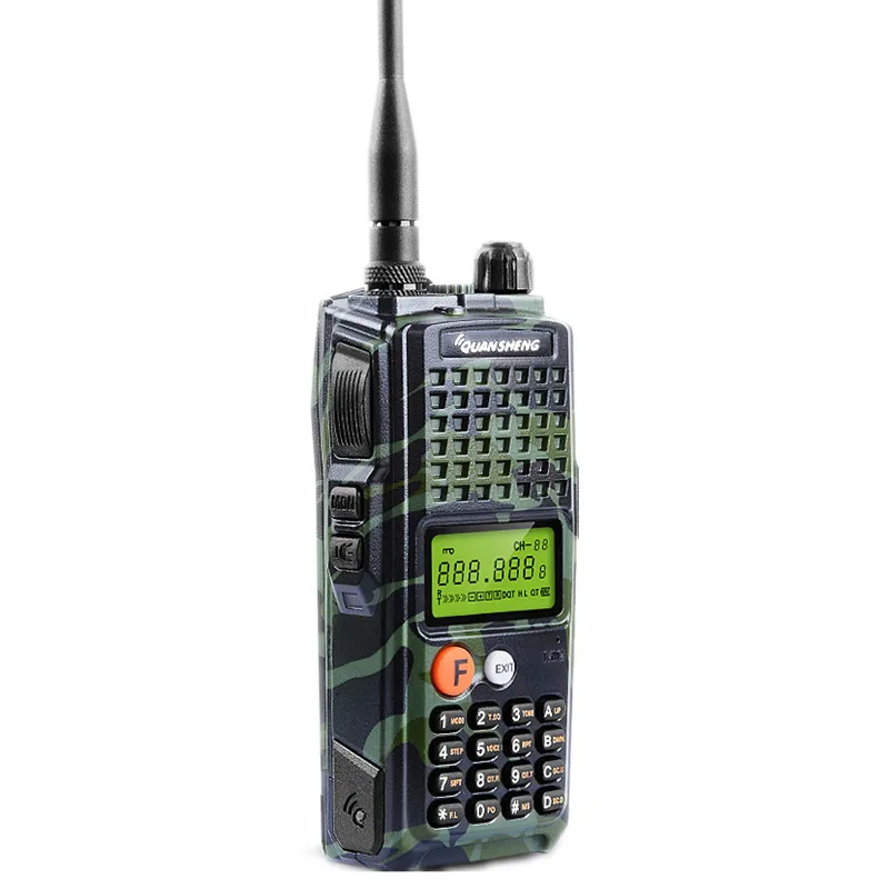 10 Вт QuanSheng TG-K10AT рация 10 км TG K10AT UHF400-470MHz опционально VHF 136-174 МГц двухстороннее радио 10 км 4000 мАч батарея Ham