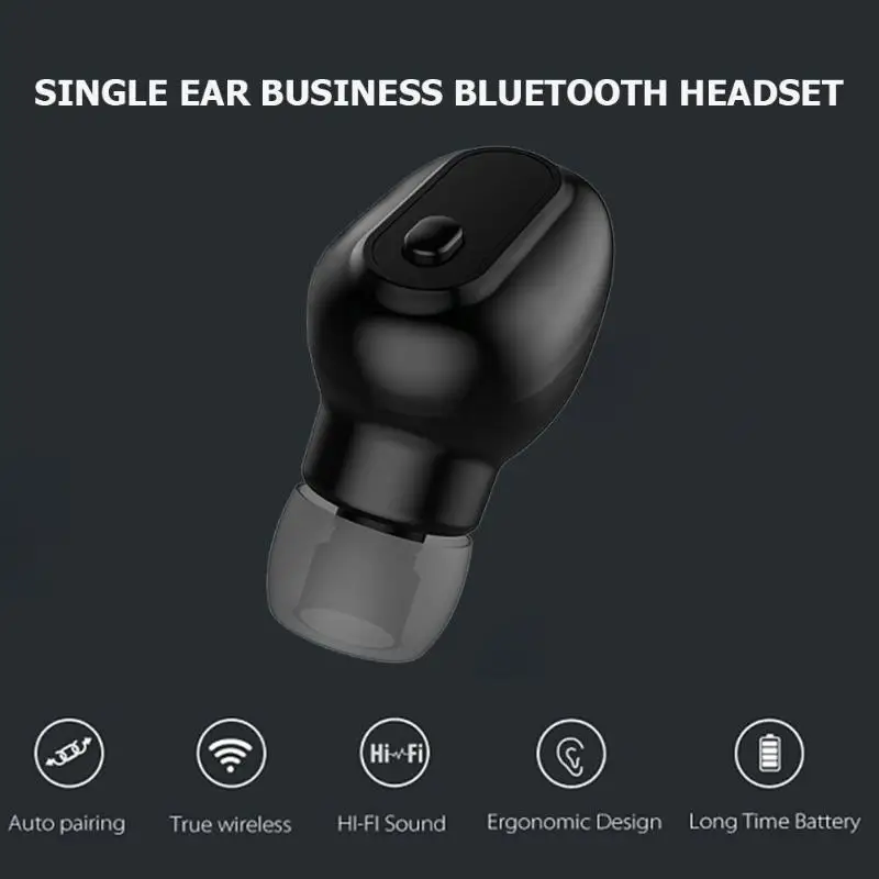 Мини одиночные наушники беспроводные Bluetooth стерео вкладыши гарнитура двойной