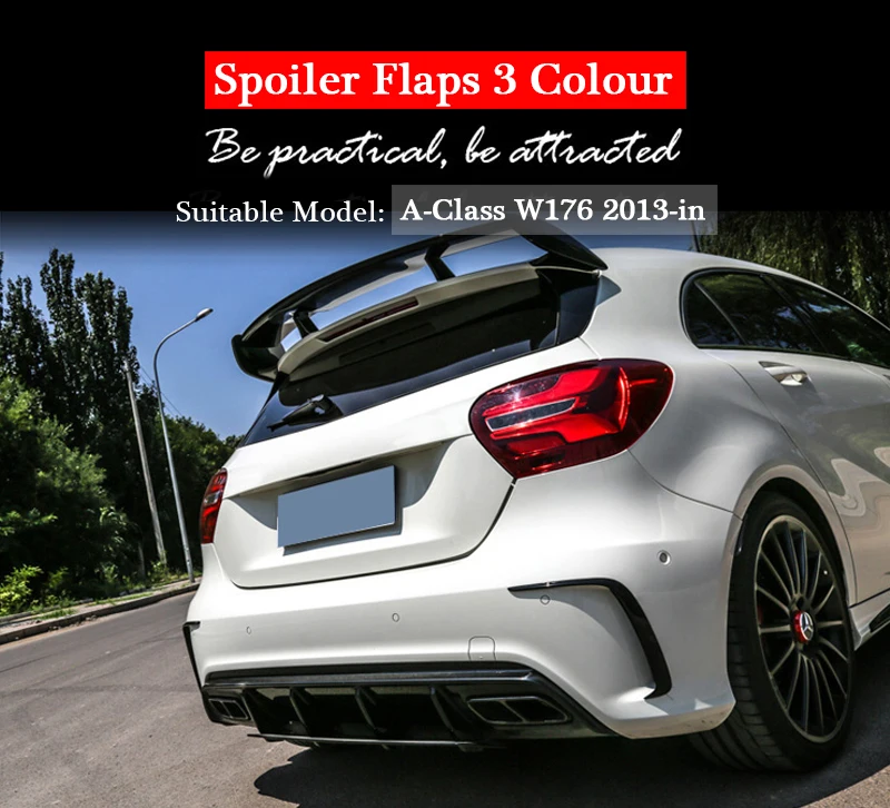 Для Mercedes Benz a-класс W176 A180 A200 A250 A45 вид из углеродного волокна задний бампер вентиляционное отверстие Литье отделка canards сплиттер 2013
