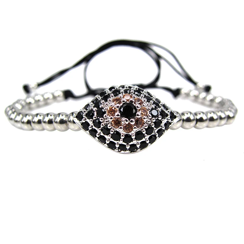 Известный бренд мужской браслет Хамса ружье черного цвета с закругленными