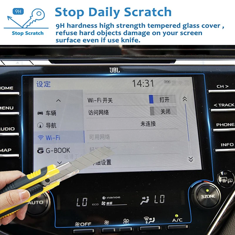 8 дюймовая Защитная пленка для экрана Toyota Camry 2018 автомобильная ЖК GPS навигатора