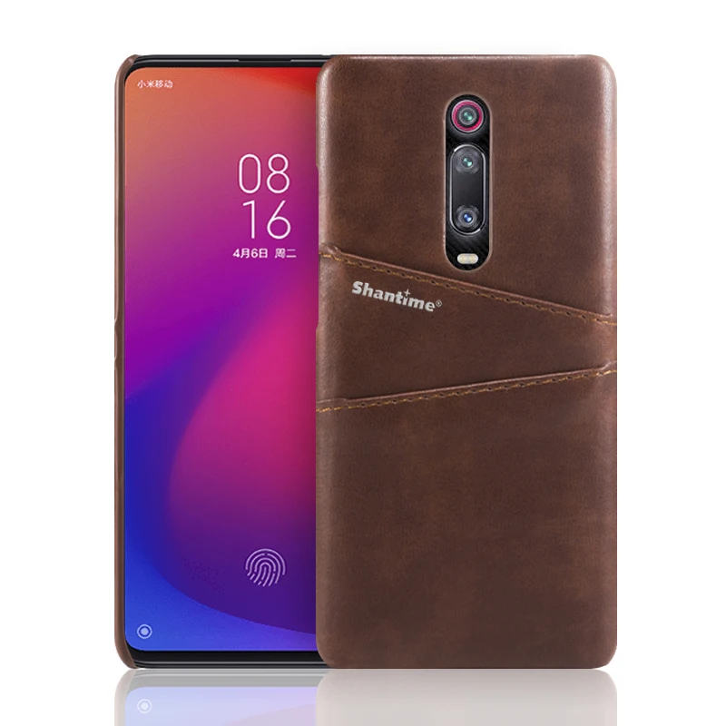 Brown Роскошный Винтажный чехол из искусственной кожи для телефона Xiaomi Mi 9 T, чехол для Xiaomi Mi 9T Pro, чехол для карт - Цвет: Brown