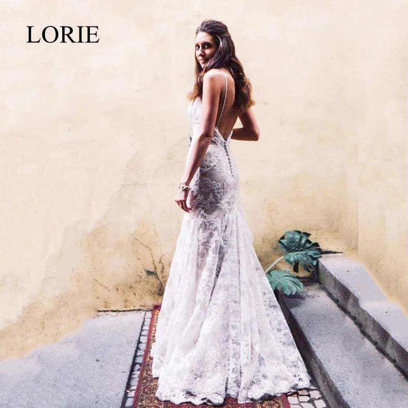 LORIE винтажные женские платья кружевное свадебное платье 2018 Robe de soiree с бретельками