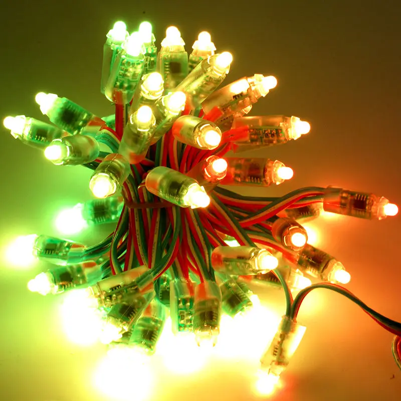 Светодиодный пиксельный rgb модуль WS2811 5 в 9 мм 50 светодиосветодиодный s/string круглая