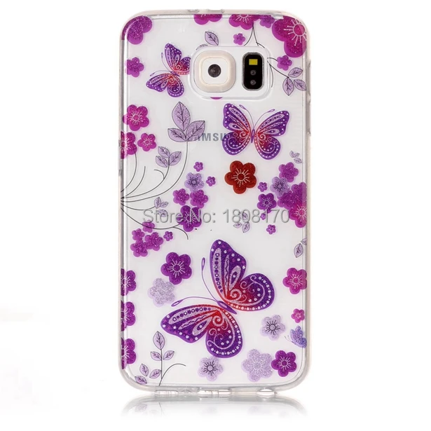 Мягкий ТПУ чехол для Samsung Galaxy S6 S7 Edge S8 Plus A3 A5 2017 прозрачный телефона с изображением