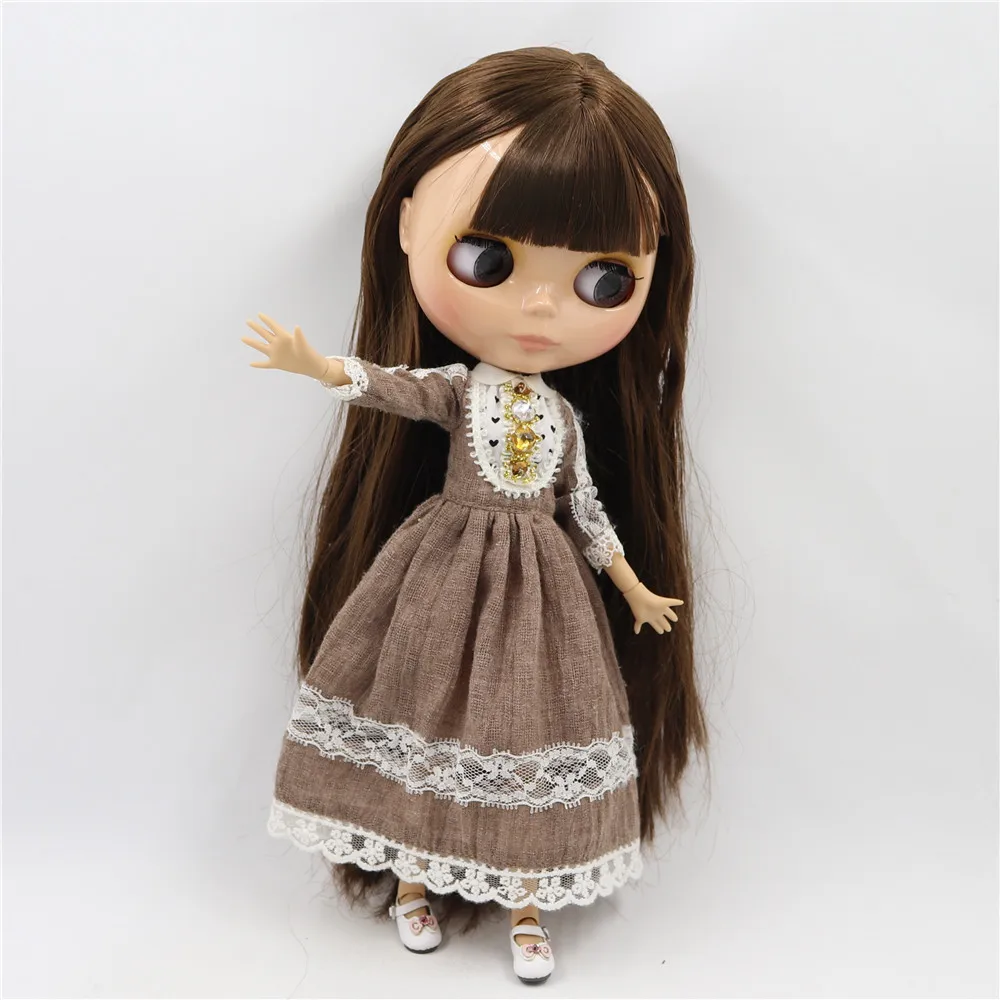 Ледяной DBS Blyth кукольные 1/6 bjd 30 см шарнирное тело загорелая кожа Глянцевая лицевая