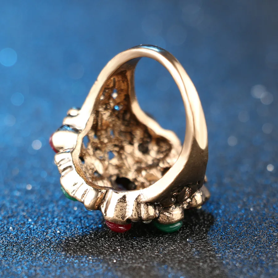 Уникальные украшения из Турции винтажные кольца для женщин Золотая мозаика