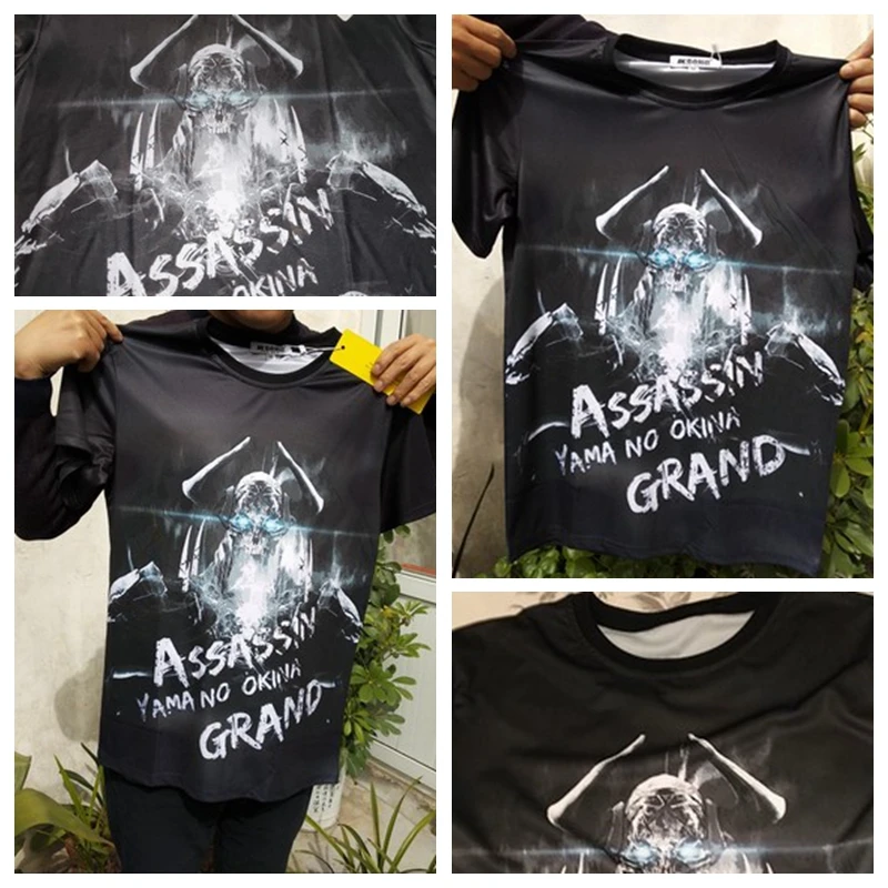 Аниме JK Fate Grand Order FGO Косплей рубашка Grand Assassin Yama no okina Hasan Sabah футболка Топы футболки для женщин и мужчин футболка