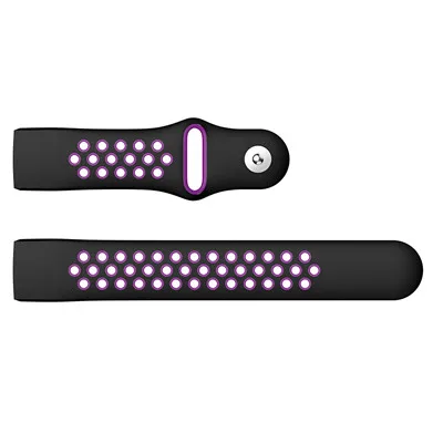 Black Purple Спортивный силиконовый ремешок для Fitbit Charge 3, мягкий браслет, ремешок для часов, ремешок для Fitbit Charge 3, Сменные аксессуары - Цвет: Black Purple