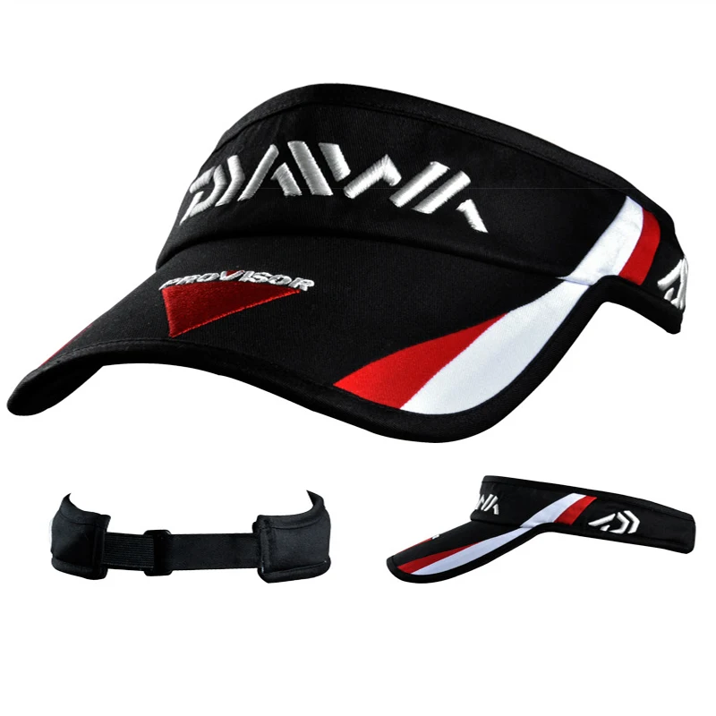 Drop Shipping Daiwa Unisex Summer Adjustable Empty Top Fishing Cap Breathable Long Brim Baseball Sun Hat Visor | Спорт и развлечения