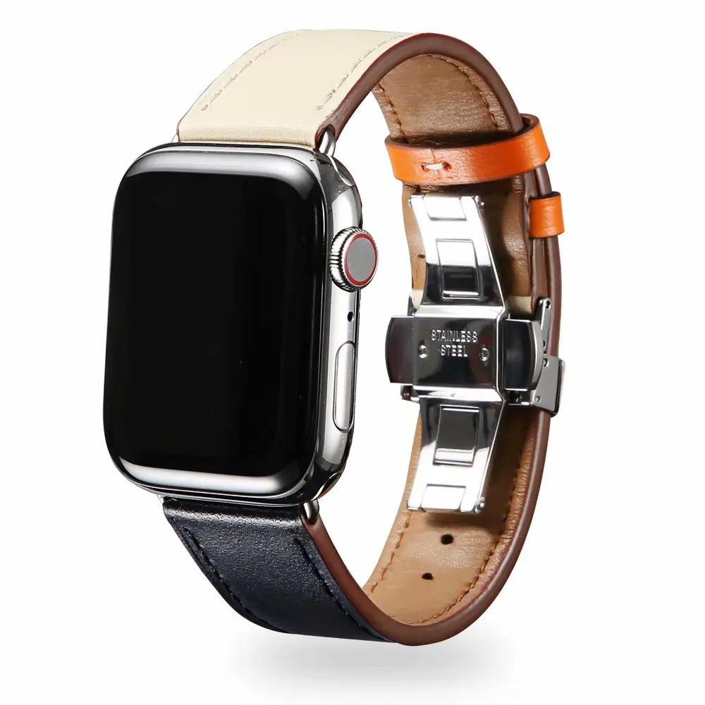 Новейшая модель; кожаный ремешок для наручных часов iWatch, ремешок для наручных часов Apple Watch, версии 5 4/3/2/1 38 мм 40 мм 42 44 мм наручные Braceletseries 5