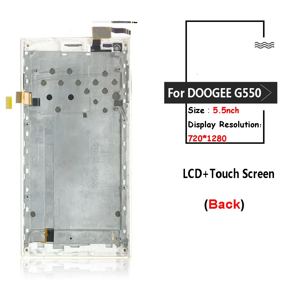 High Quality For DOOGEE DG550 LCD Display Screen + Touch With Frame Digitizer Assembly Spare Parts+Tools | Запчасти для мобильных