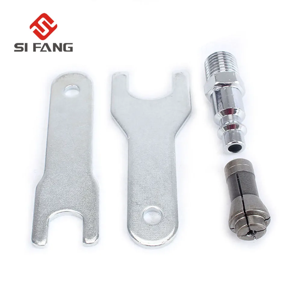 

Pneumatic Grinding Machine 1/4" Air Angle Die Grinder 90 Degree Cut Off Polisher Mill Engraving Tools Set with Spanner Wrench