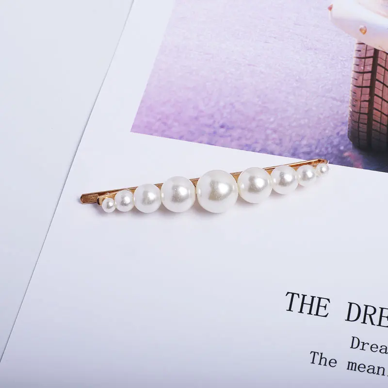 curved pearl Заколки для волос с жемчугом, зажим для волос, стразы, Шпилька для женщин, девушек, аксессуары для укладки волос, корейские заколки для волос - Цвет: curved pearl