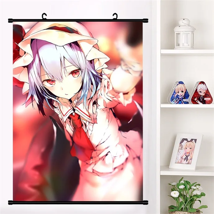 U Япония Аниме TouHou проект Хакурей рейму Косплей настенный свиток Фреска плакат Настенные подвесные плакаты Otaku домашний художественный Декор коллекционные подарки - Цвет: U