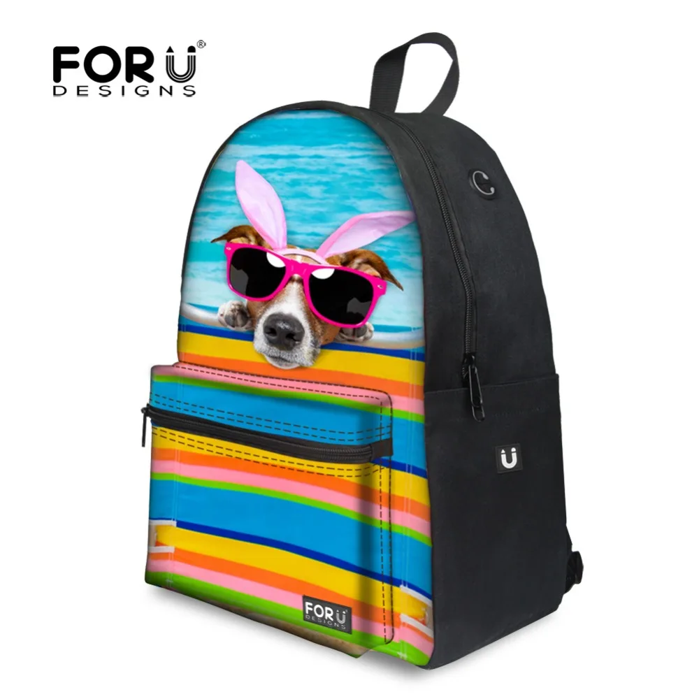 FORUDESIGNS/Французский Детские туристические рюкзаки в виде бульдога Печати