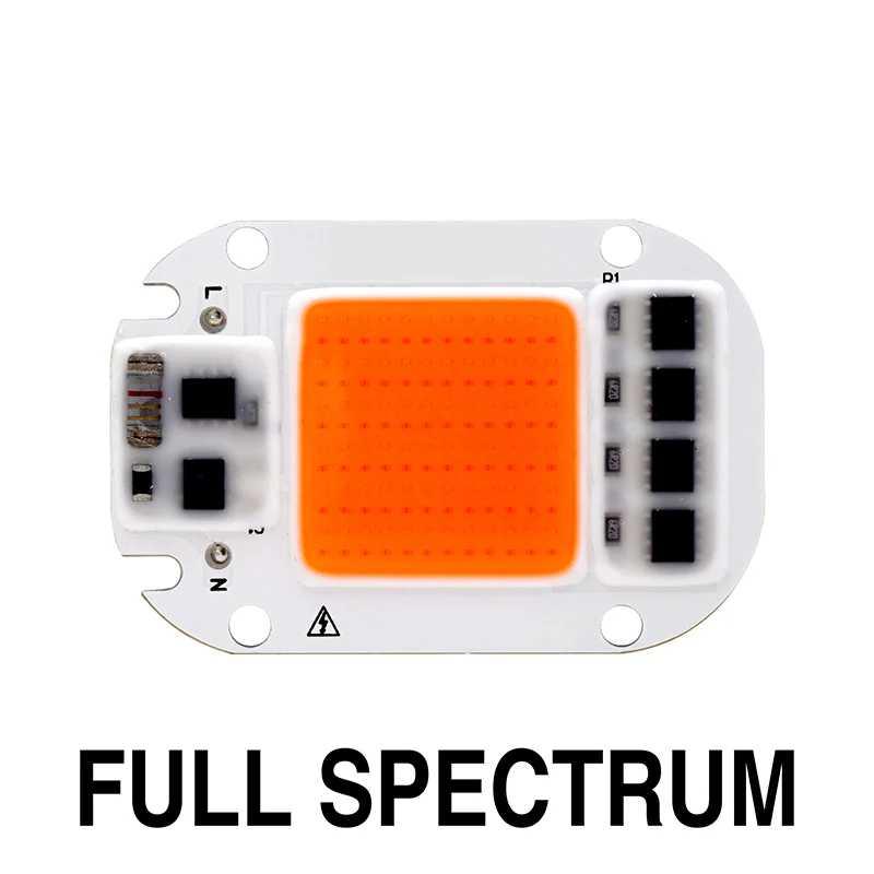 Full Spectrum 10 шт. Гидропоника AC110V 220 В 20 Вт 30 Вт 50 Вт COB светодиодный светильник для выращивания полный спектр дневной теплый белый для роста растений в помещении - Испускаемый цвет: Full Spectrum