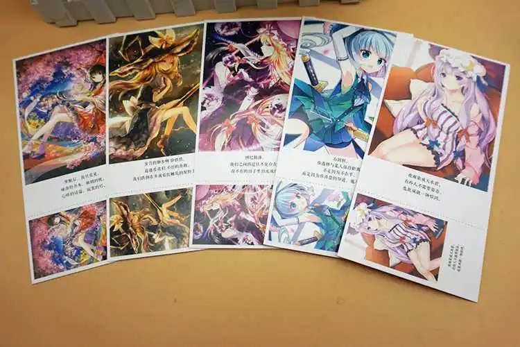 180 шт./компл. для костюмированной вечеринки по японскому аниме «TouHou Project» Бумага Почтовые открытки/поздравительная открытка оповещения о сообщениях(в том числе карты платье, платье на день рождения с буквенным принтом конверт подарочная карта