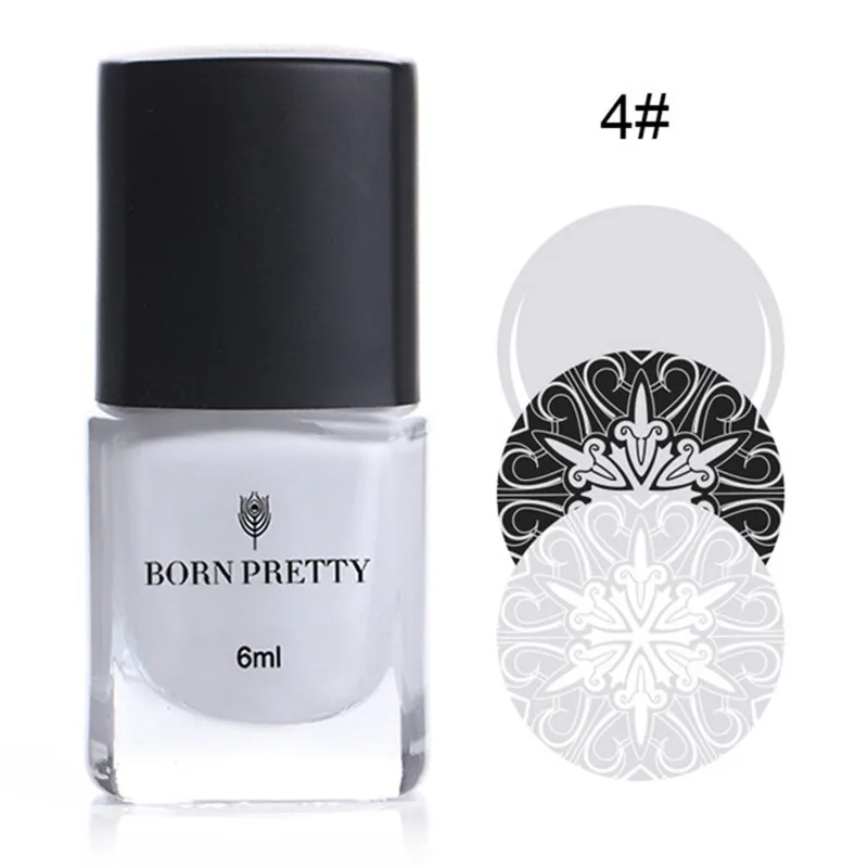 Color 4 BORN PRETTY 15 мл яркие цвета для ногтей, штамповочный лак для ногтей, сладкий стиль, лак для штамповки - Цвет: Color 4