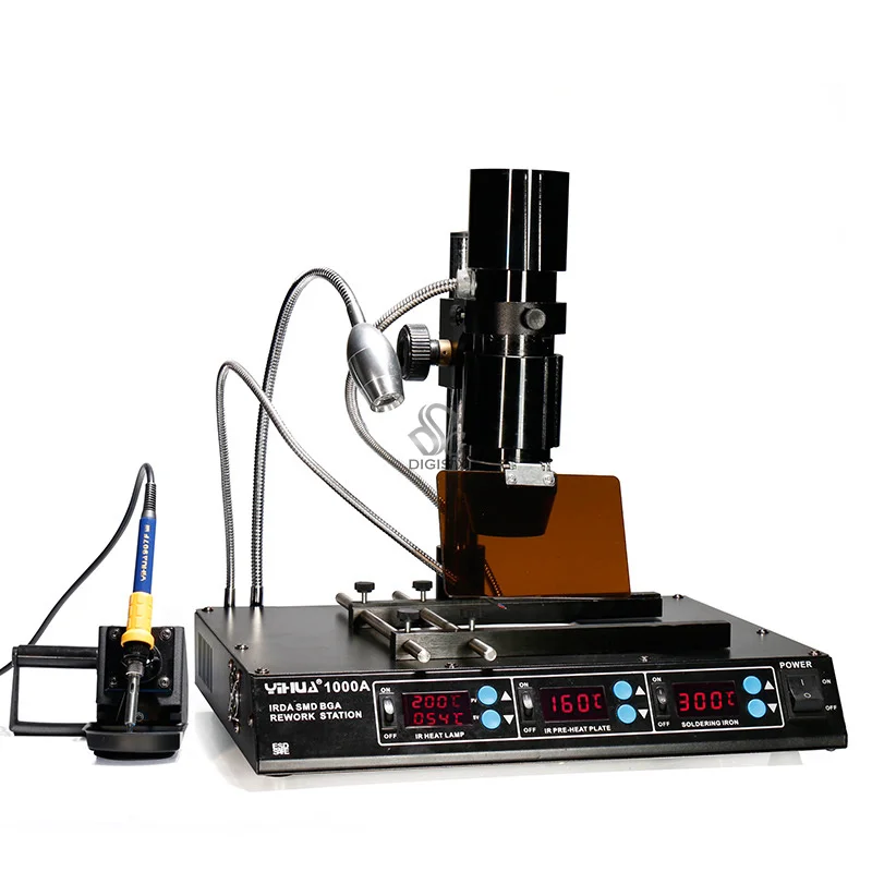 Паяльная станция 1000 А с паяльниками и подогревательной станцией - купить по