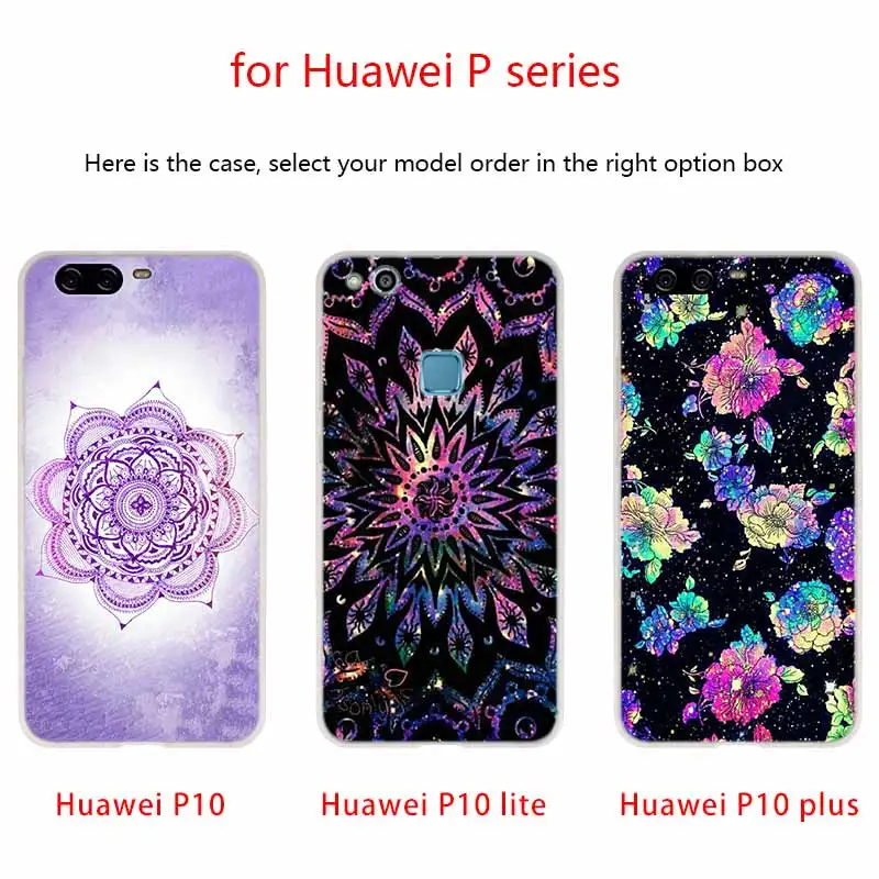 Мягкий чехол для Huawei P40 P30 P20 Pro P10 Lite e Plus P Samrt Z 2020 2019 с цветочным рисунком Мандала