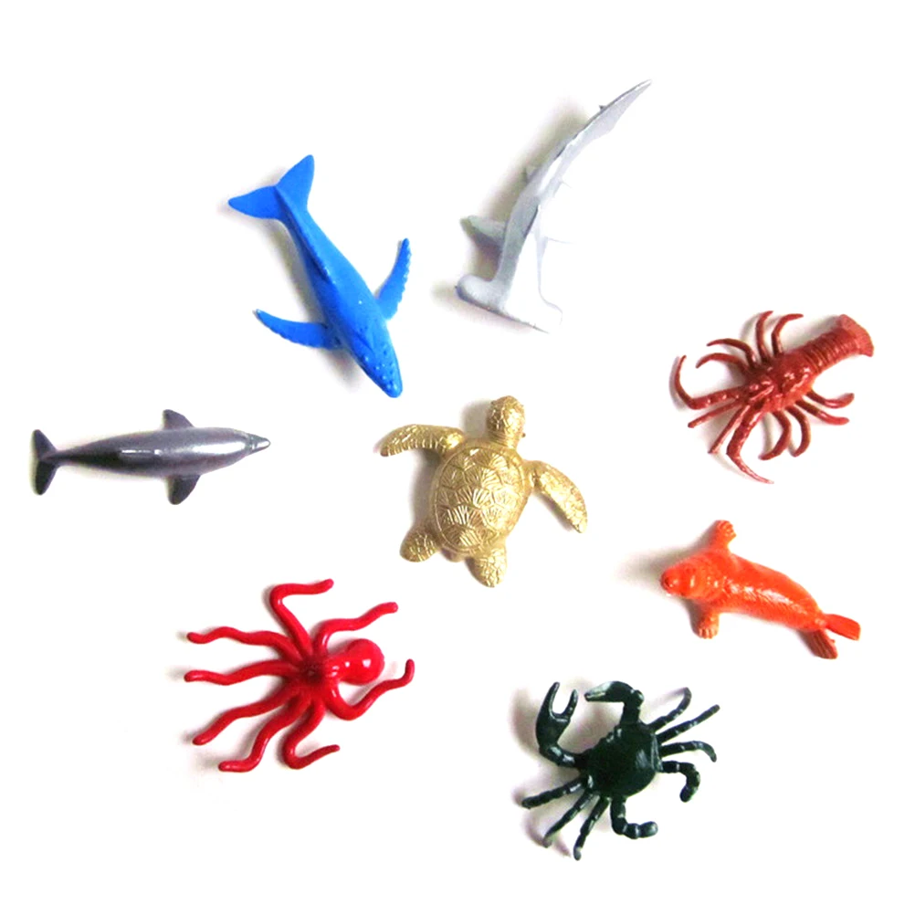 Модель игрушки Морская жизнь морские животные набор КИТ Акула Осьминог Пингвин