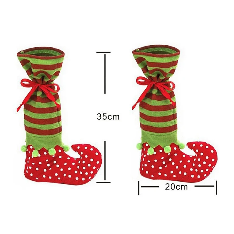 Творческий Новогодние товары носок форма бутылки вина Обложка сумки ручной