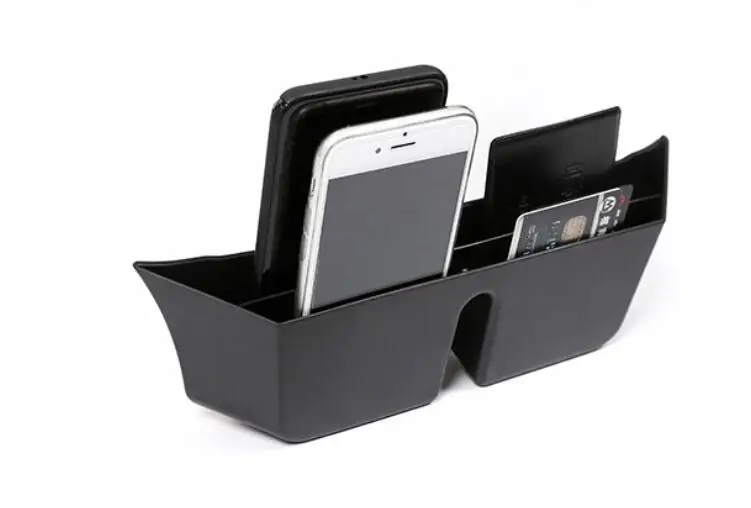 Новый Черный Автомобильный лоток для телефона пластиковая центральная консоль