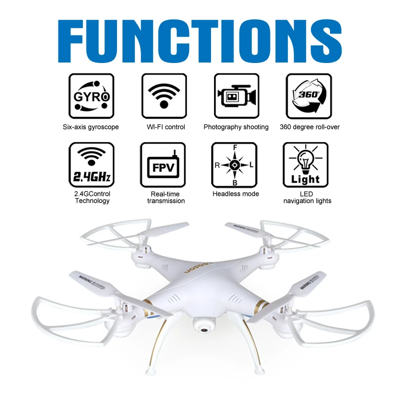 Профессии Дроны с Камера 2 4 ГГц 4CH 6 оси реального времени вертолет Quad Wi Fi и FPV ЖК