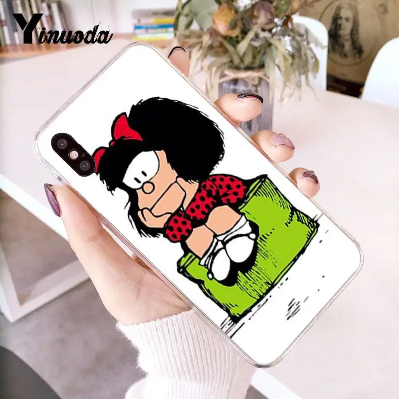 Mafalda DIY Роскошный чехол для iphone 12 8 7 6 6S Plus X XS MAX 5 5S SE XR 10 Чехлы 12mini | Мобильные