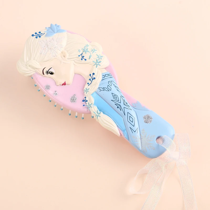 Принцесса Анна и Эльза щетка для волос brosse cheveux дети нежная Антистатическая щетка кудрявый клубок Русалочка щетина ручка распутывающая расческа