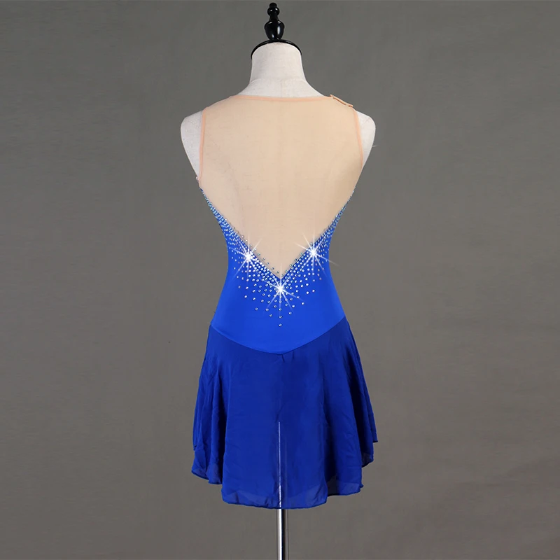 Платье для фигурного катания без рукавов с кристаллами на заказ платье женщин и