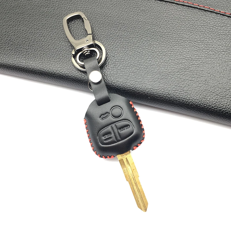 Кожаный чехол брелок для ключей Mitsubishi Outlander Pajero Lancer Ex / Asx|key case for car|car key cover3 keys |