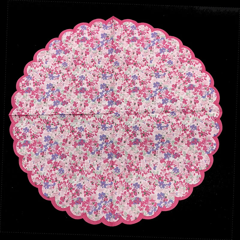 20pcs/pack round shape flower theme disposable napkins red party decorations tableware paper | Дом и сад