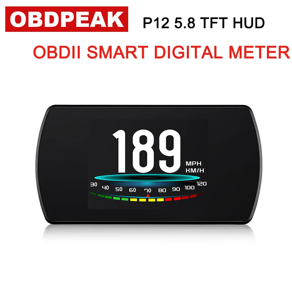 P12 5 8 TFT OBD Hud головой вверх Дисплей светодиодный ветрового стекла проектор OBD2