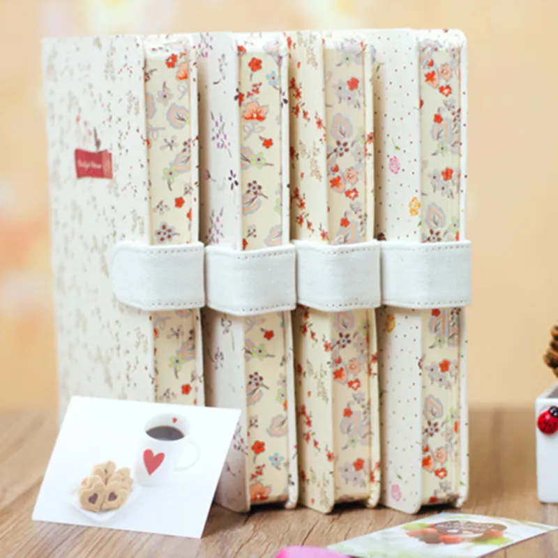 

Vintage Floral Flower Notebook Diary Book Linen Coveragenda Zakka Caderno Escolar Stationery Office Material School Supplies