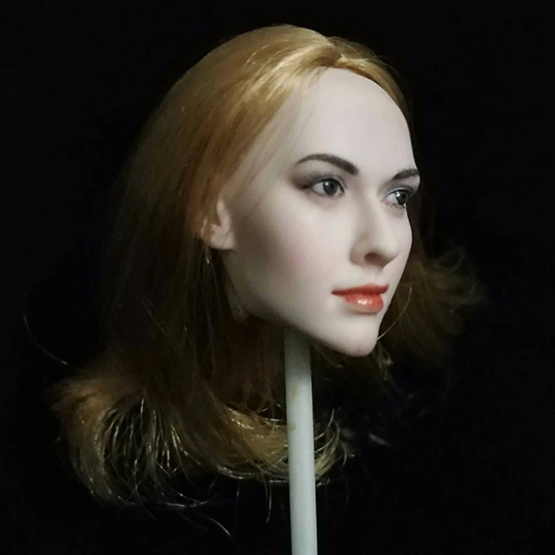 1:6 масштаб Симпатичные с рисунком Красная Шапочка светлые волосы голова лепить женский манекен головы