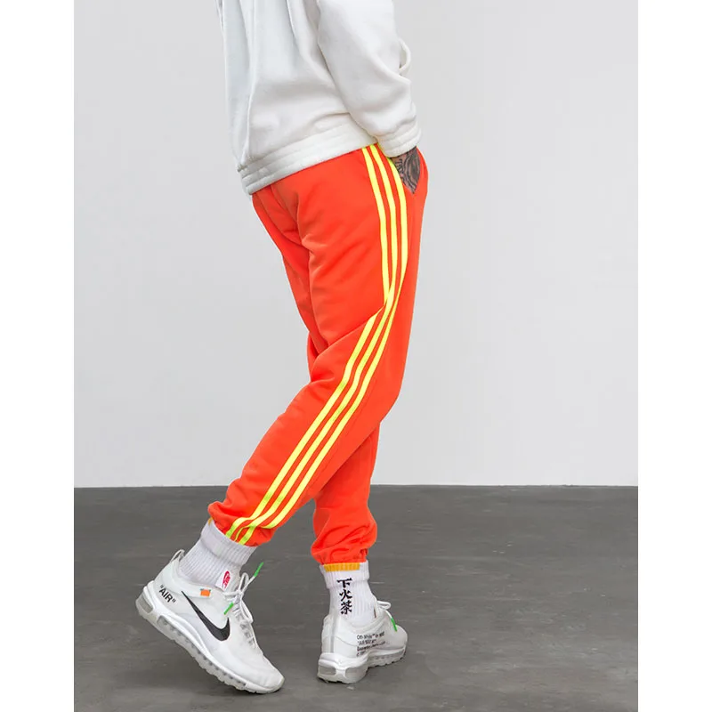2019 F/W Мужские Женские Модные бегуны черные оранжевые спортивные штаны High Street