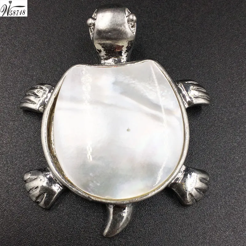 Turtle MC7155 Модные ювелирные изделия перламутровые раковины для женщин и мужчин кулон из бисера WB671 - Окраска металла: Turtle MC7155