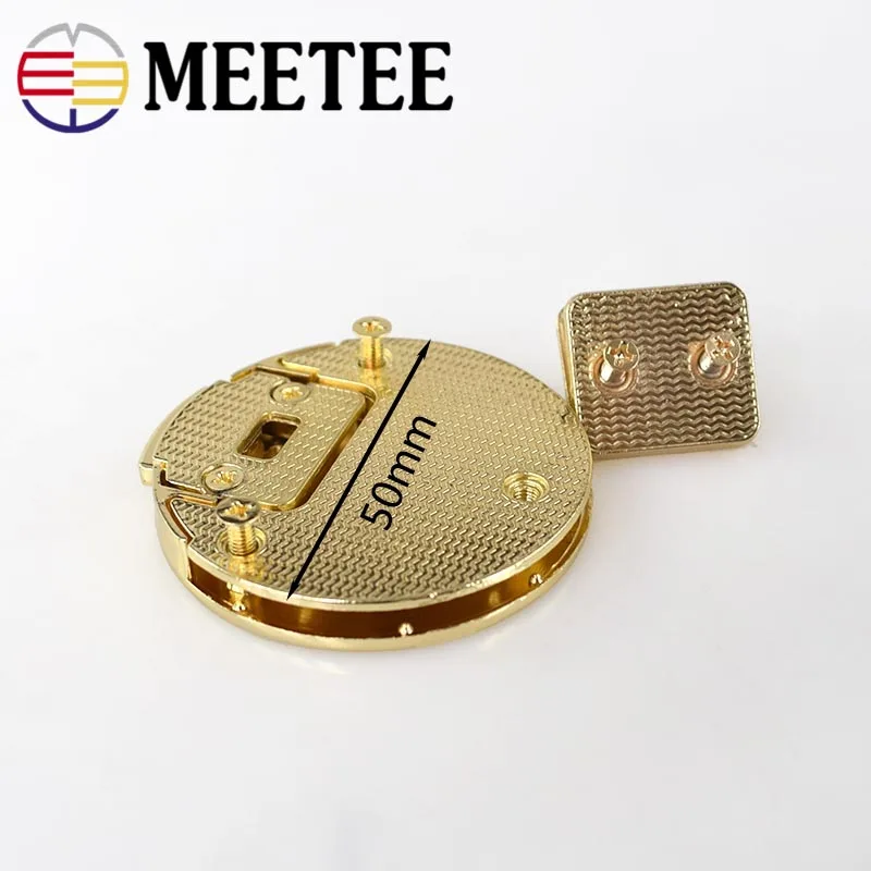 2 шт. Meetee Золотая сумка металлическая застежка Застежка Пряжка DIY сумки