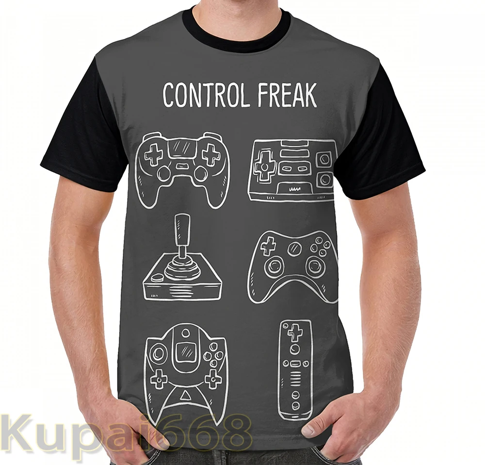 Забавная футболка с графическим принтом мужские топы футболки контроль ужасов