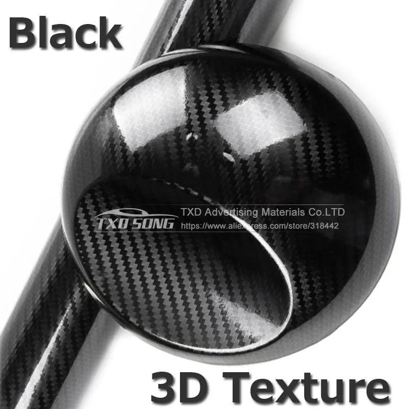 5d black 3d texture 2D 3D 4D 5D карбоновая черная блестящая виниловая пленка самоклеящаяся воздушная пленка без пузырьков для автомобиля Стилизация мембранная наклейка пленка - Название цвета: 5d black 3d texture