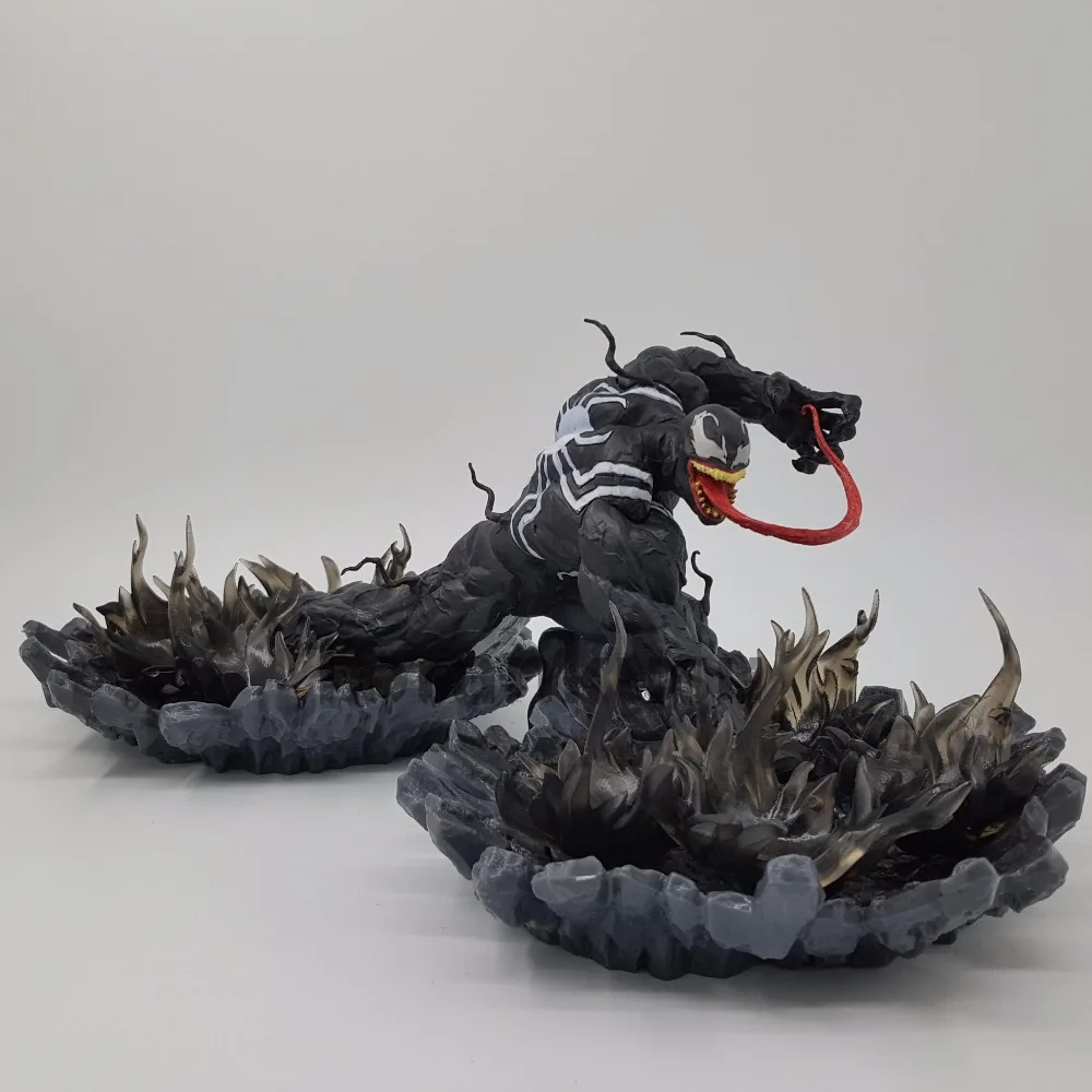 Venom фигурка ARTFX+ 180 мм DIY светодиодный черный эффект аниме Человек-паук Веном злодей Коллекционная модель игрушки Человек-паук