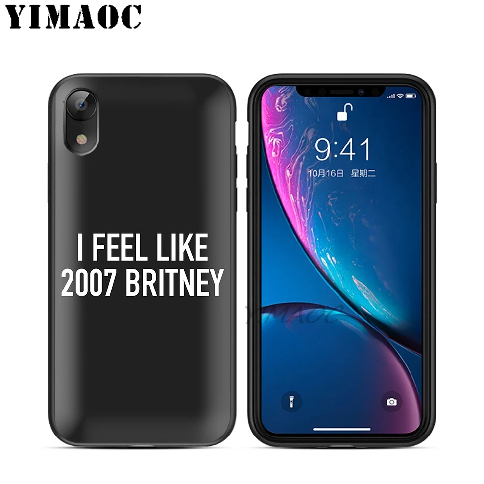 YIMAOC Бритни спирз сладкий мягкий ТПУ Черный силиконовый чехол для iPhone X или 10 8 7 6 6S