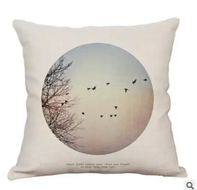 45 см креативный простой напечатанный природный пейзаж наволочка для подушки